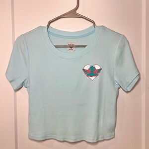 Boys Lie Cropped Baby Blue Tshirt